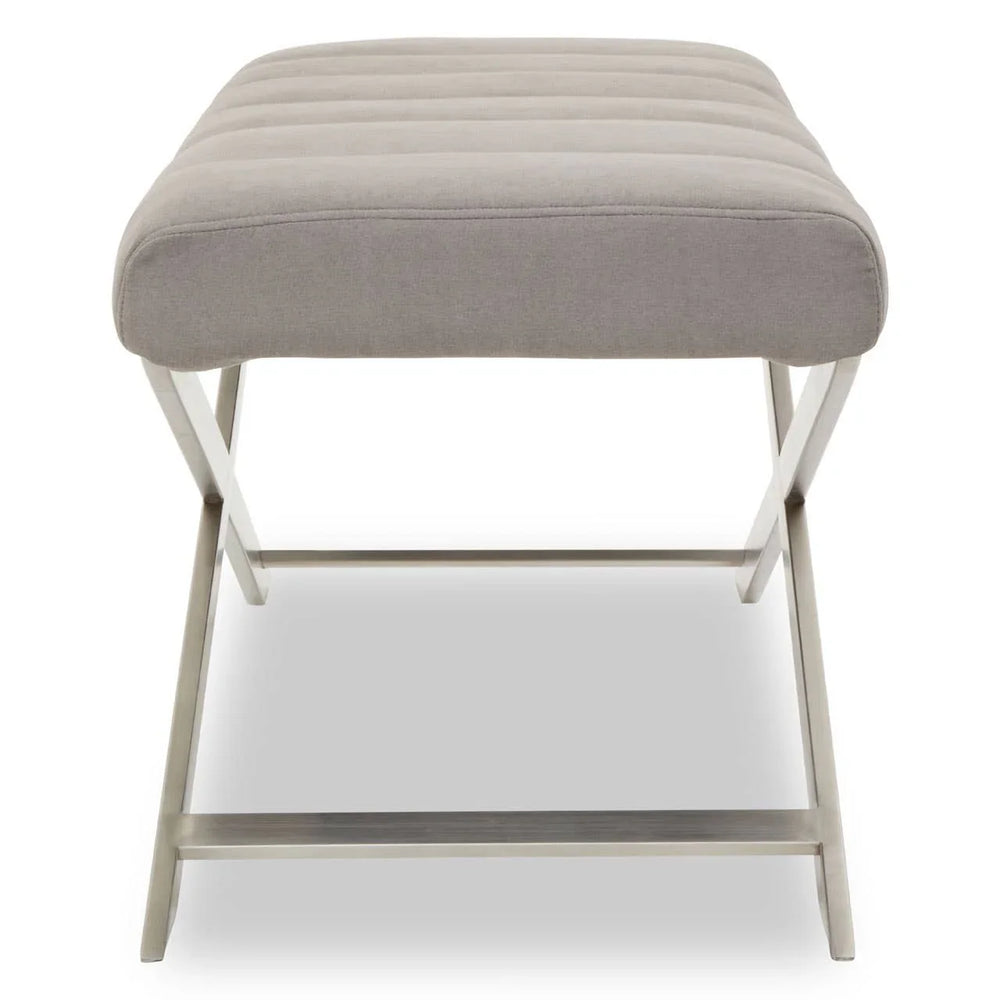 Luxe Silver Cross Base Bench