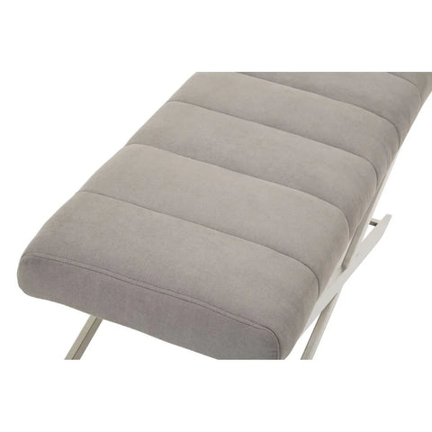 Luxe Silver Cross Base Bench
