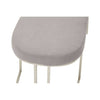 Curved Grey Upholstered Bench