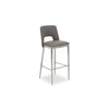 Retro Grey Leather Bar Chair