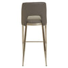 Retro Grey Leather Bar Chair