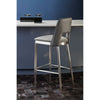 Retro Grey Leather Bar Chair