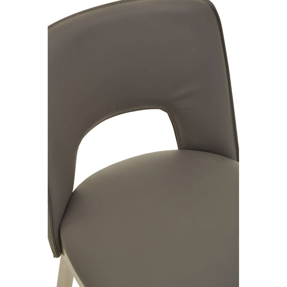 Retro Grey Leather Bar Chair