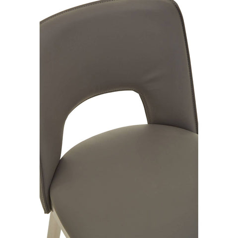 Retro Grey Leather Bar Chair