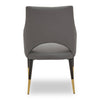 Chic Grey Leather Dining Chair