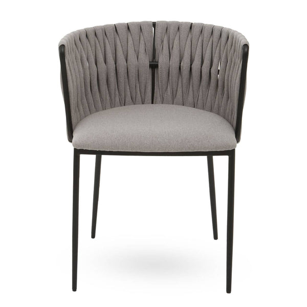 Modern Grey Woven Dining Chair