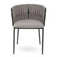 Modern Grey Woven Dining Chair