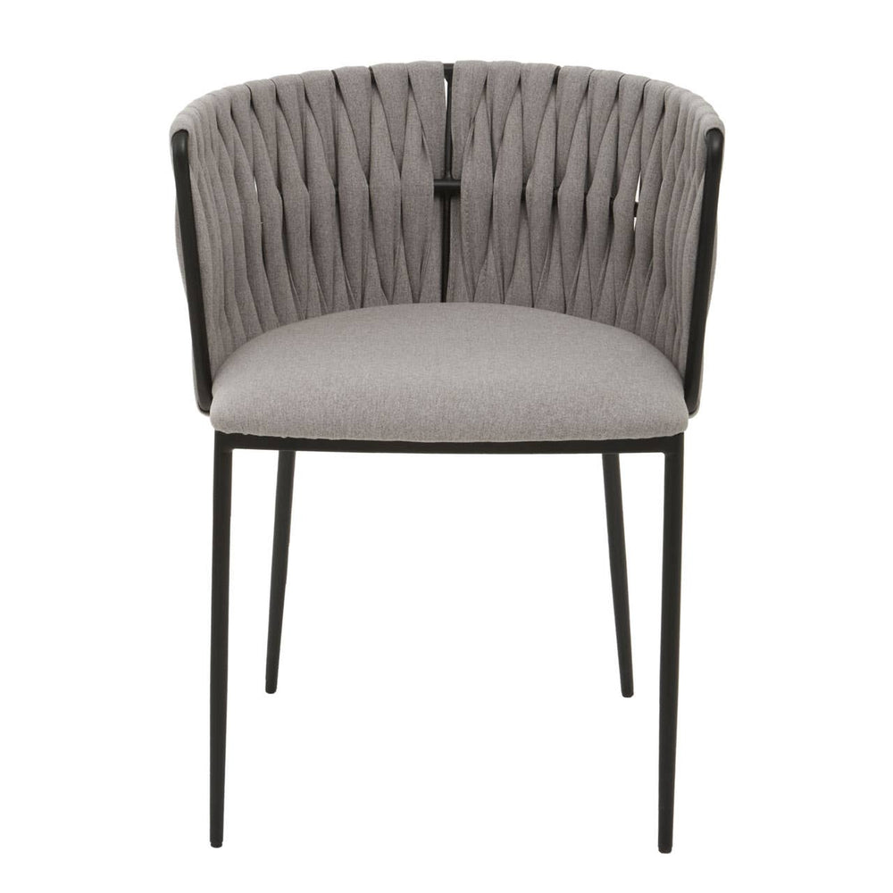 Modern Grey Woven Dining Chair