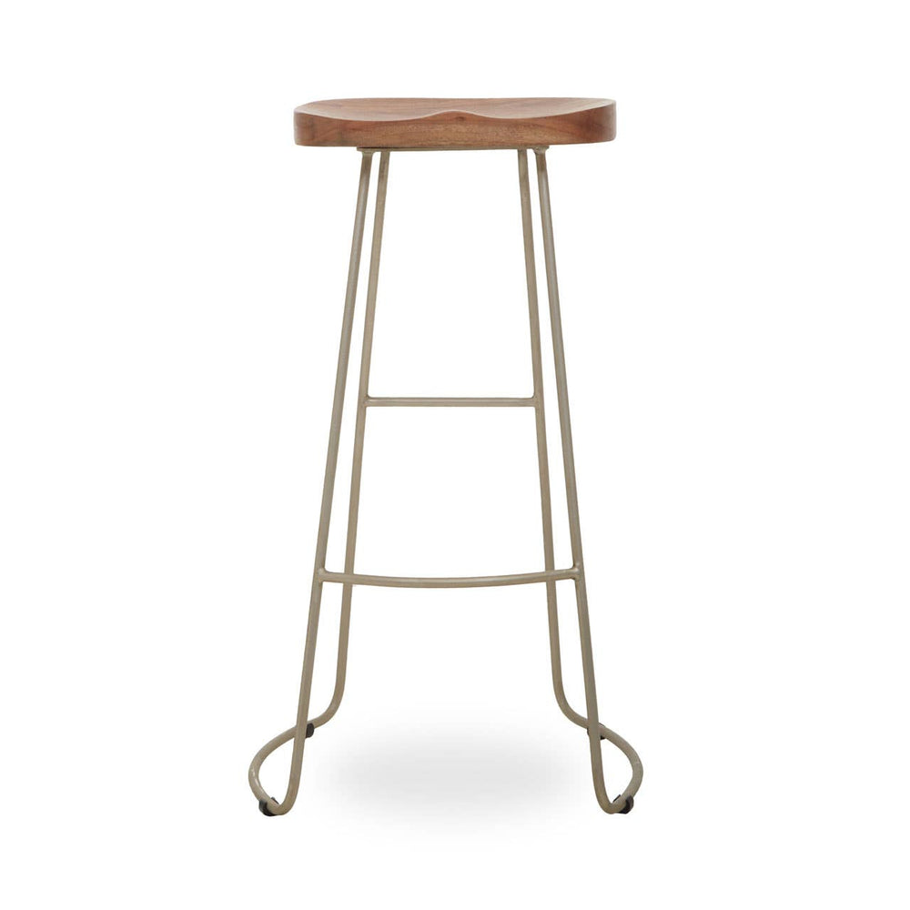 Rustic Wood Bar Stool