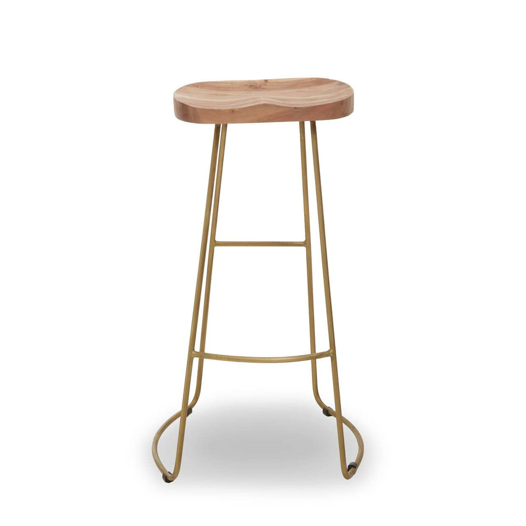 Rustic Wooden Bar Stool