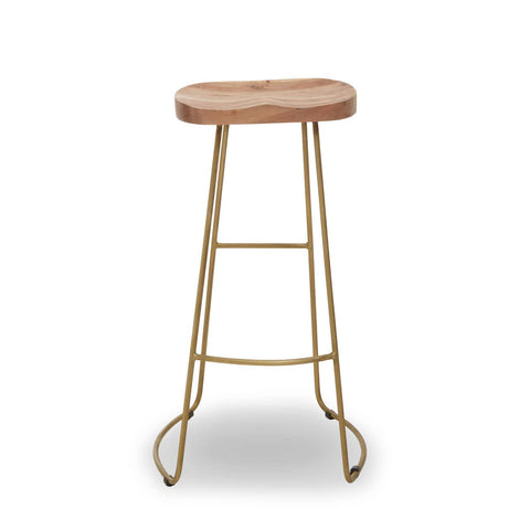 Rustic Wooden Bar Stool