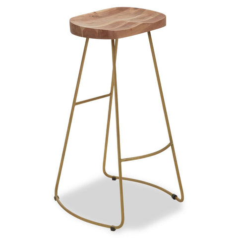 Rustic Wooden Bar Stool
