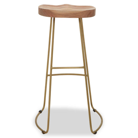 Rustic Wooden Bar Stool