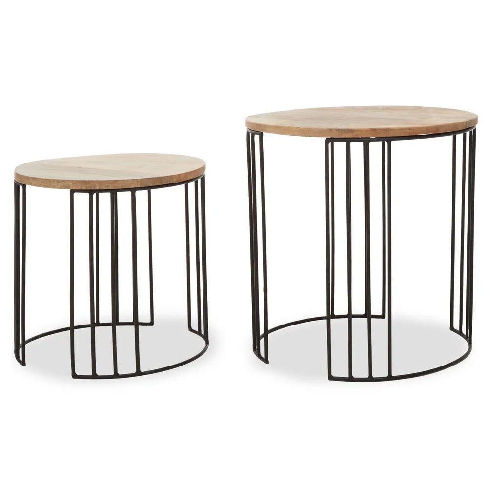 Rustic Mango Wood Side Tables