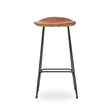 Sleek Wood Iron Bar Stool