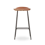 Sleek Wood Iron Bar Stool