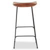 Sleek Wood Iron Bar Stool