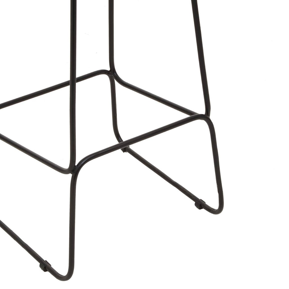 Sleek Wood Iron Bar Stool