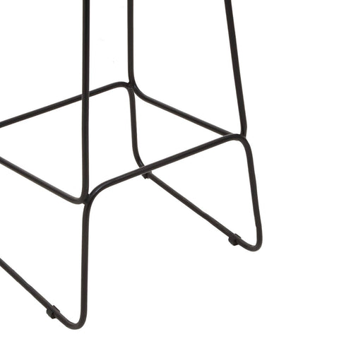 Sleek Wood Iron Bar Stool