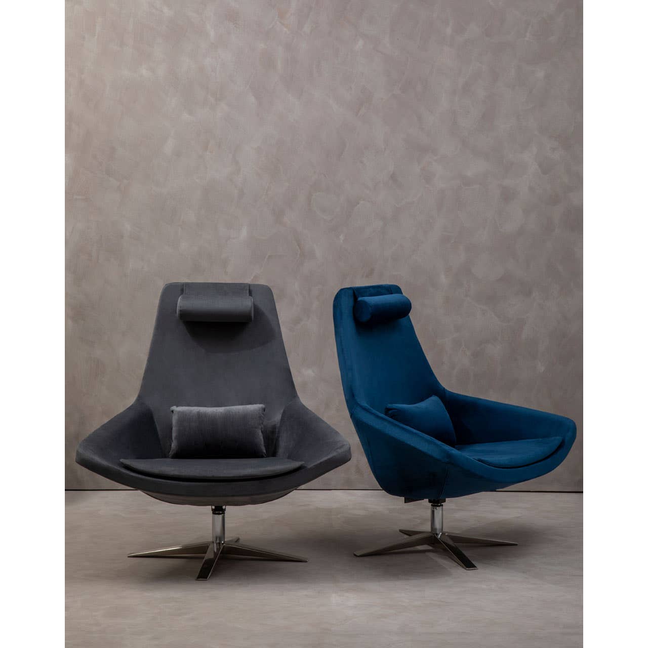 Midnight Navy Velvet Accent Chair