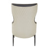 Modern Black Wingback Armchair