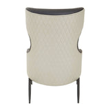 Modern Black Wingback Armchair