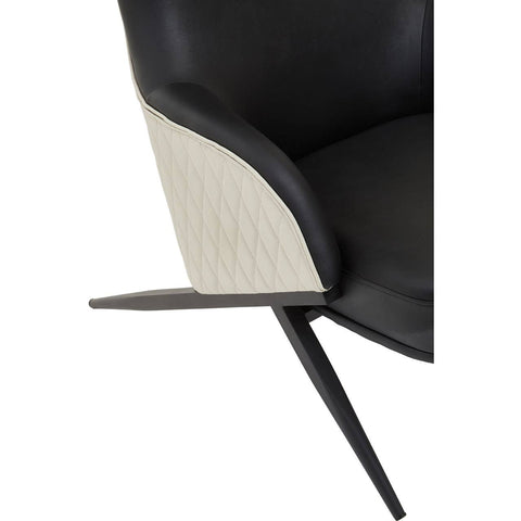 Modern Black Wingback Armchair
