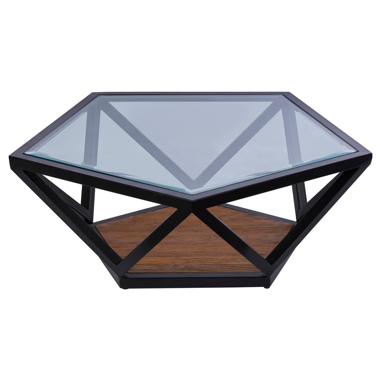 Pentagon Glass Coffee Table