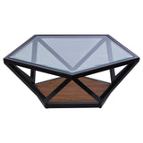 Pentagon Glass Coffee Table