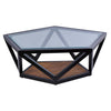 Pentagon Glass Coffee Table
