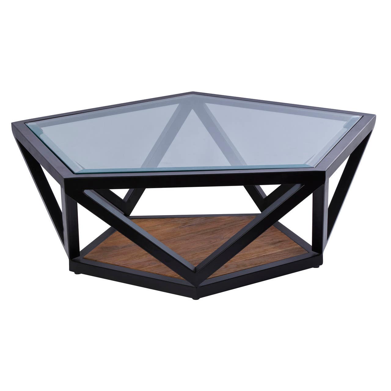 Pentagon Glass Coffee Table