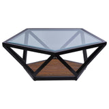 Pentagon Glass Coffee Table