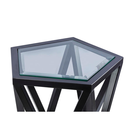 Cibo Glass Geometric Side Table