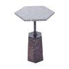 Grey Marble Hexagon Side Table