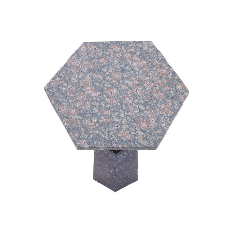Grey Marble Hexagon Side Table