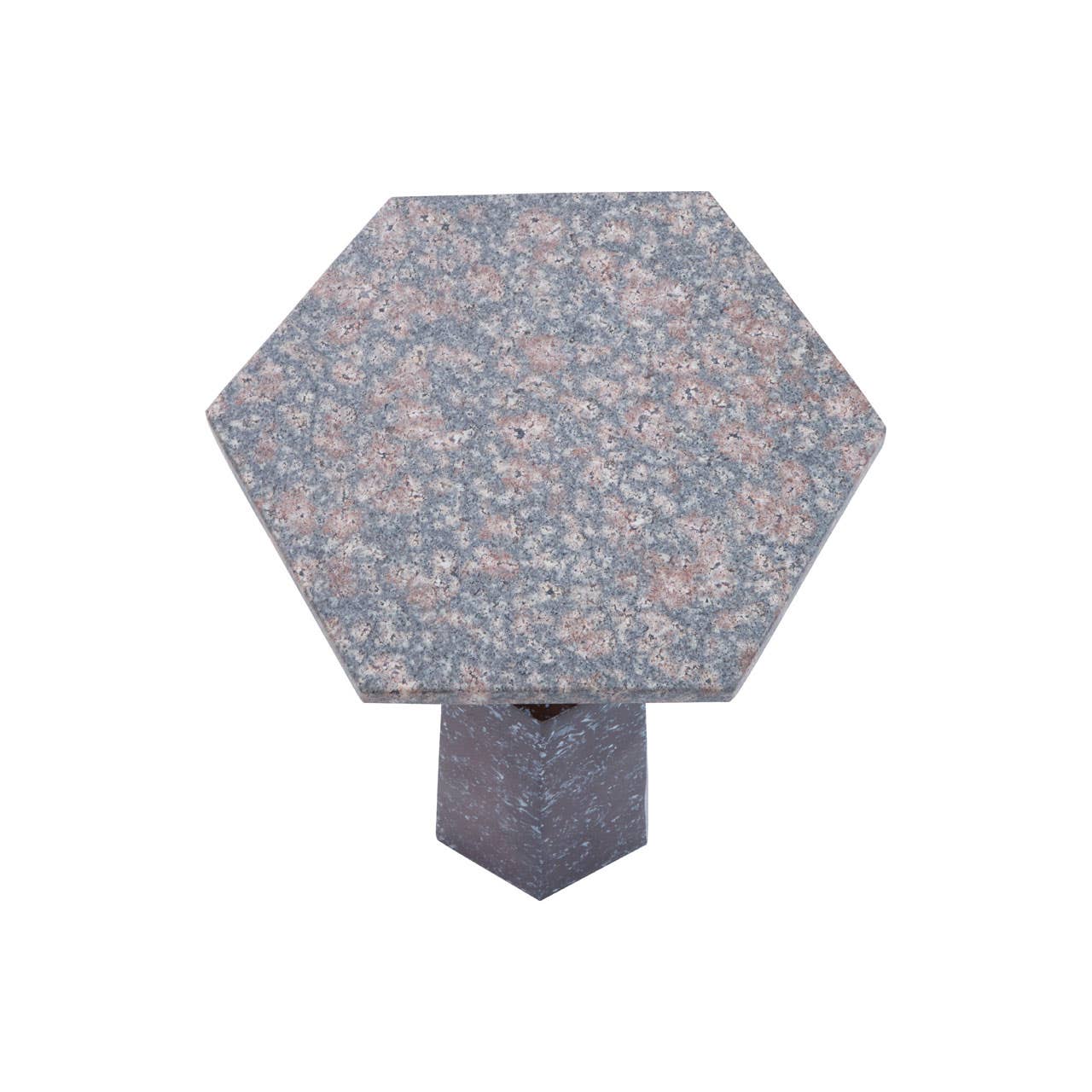 Grey Marble Hexagon Side Table