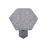 Grey Marble Hexagon Side Table