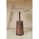 Grey Marble Hexagon Side Table
