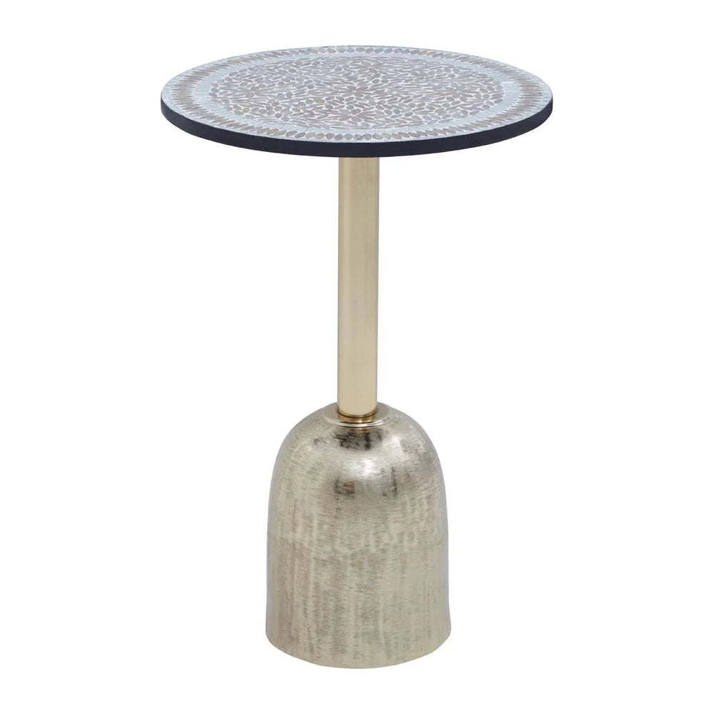 Golden Mosaic Accent Table
