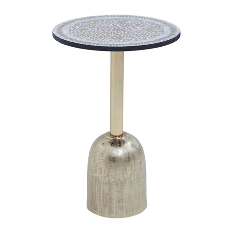 Golden Mosaic Accent Table