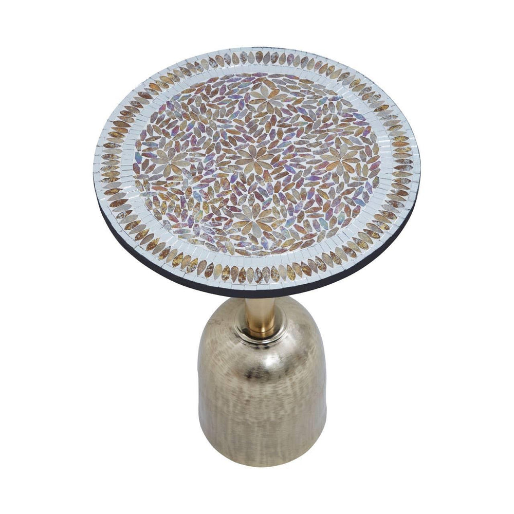 Golden Mosaic Accent Table