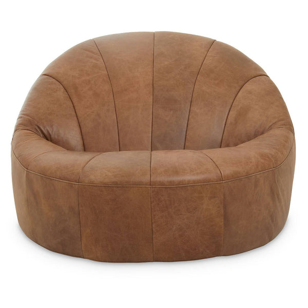 Luxe Light Brown Leather Chair