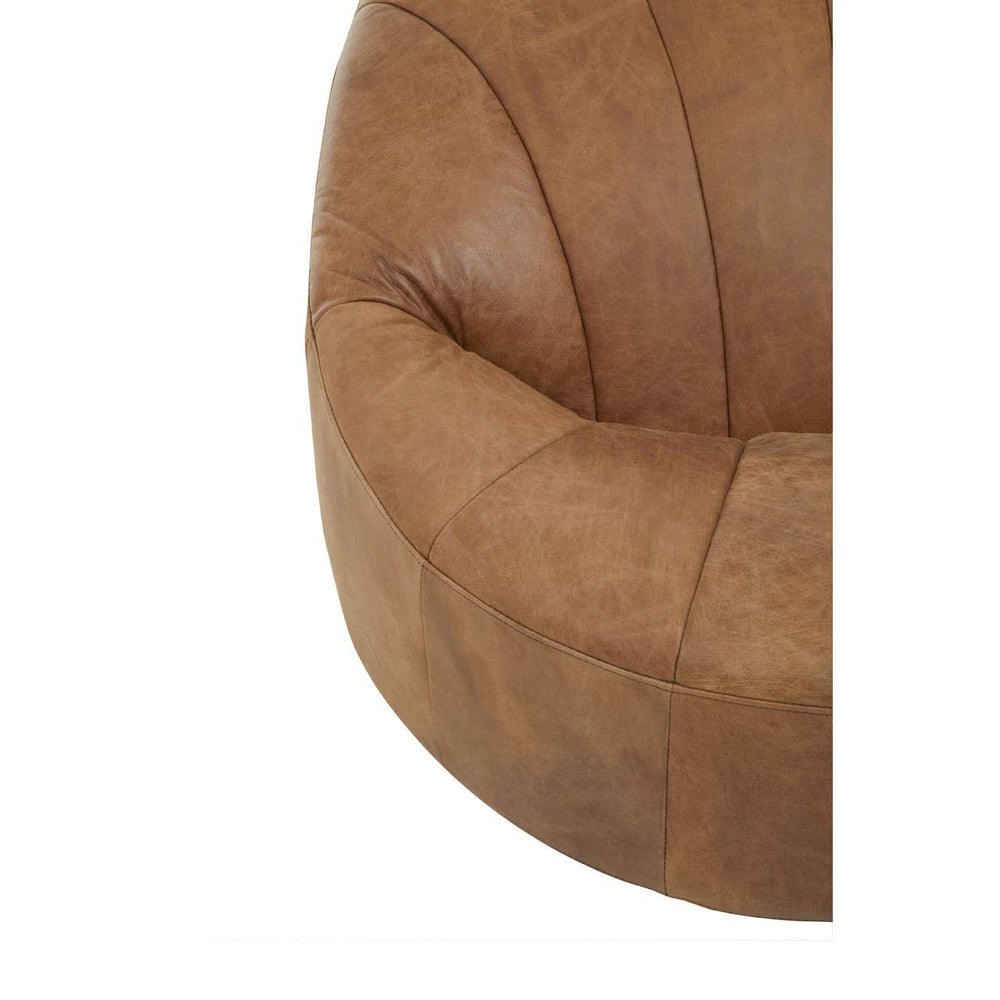 Luxe Light Brown Leather Chair
