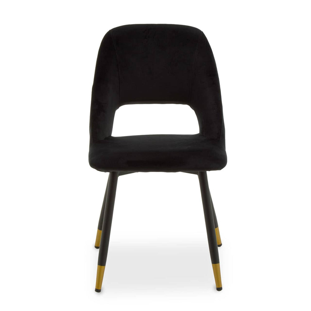 Luxe Black Velvet Dining Chair
