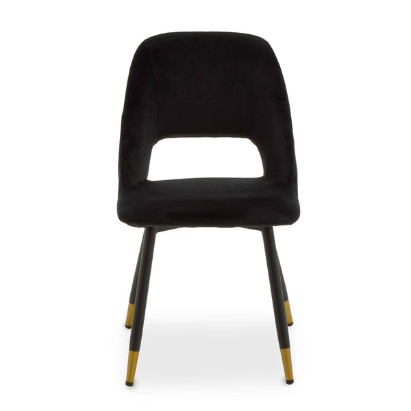Luxe Black Velvet Dining Chair