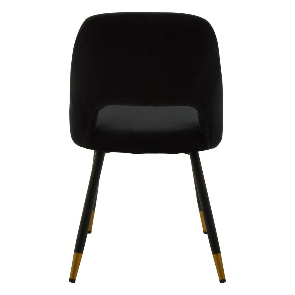 Luxe Black Velvet Dining Chair