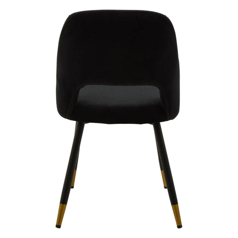 Luxe Black Velvet Dining Chair