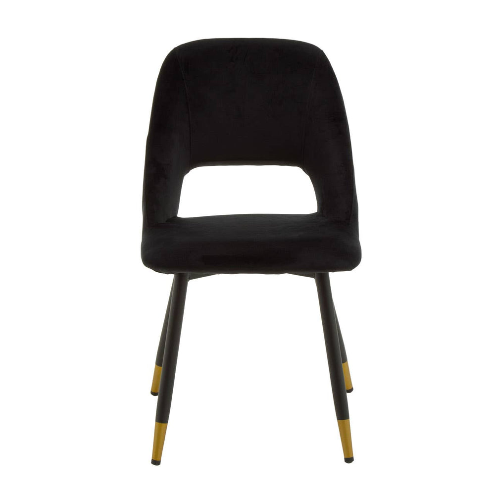 Luxe Black Velvet Dining Chair