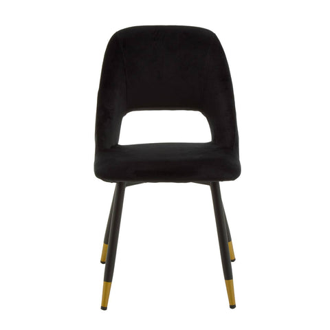 Luxe Black Velvet Dining Chair