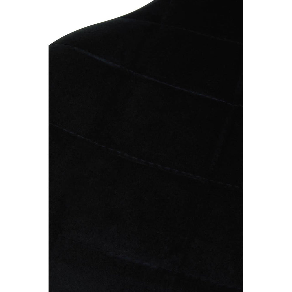 Luxe Black Velvet Bar Chair